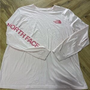 The North Face Light Pink Long Sleeve Logo Tee